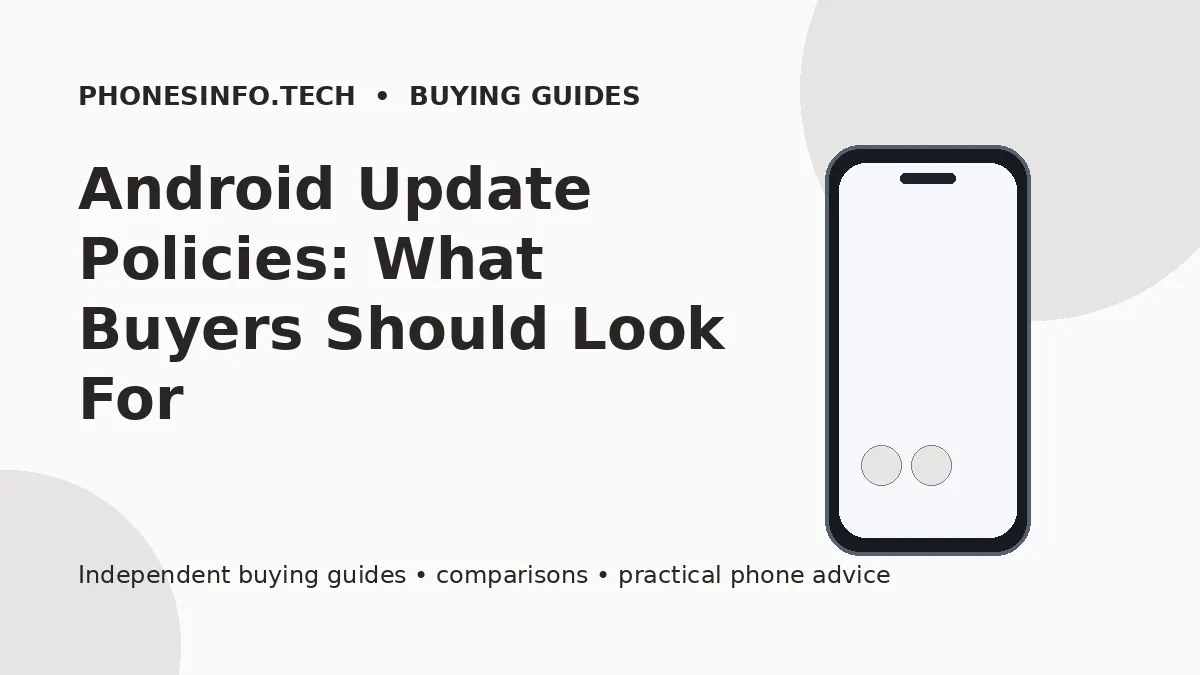 Android Update Policies: What Buyers Should Look For