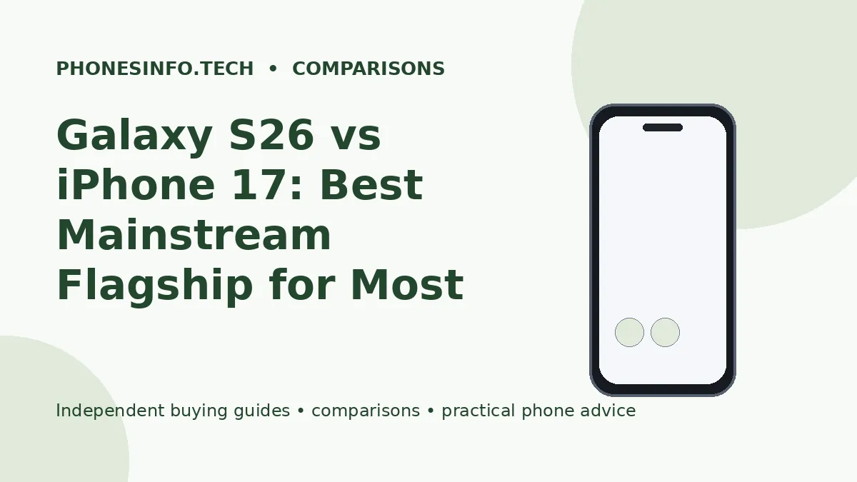 Galaxy S26 vs iPhone 17: Best Mainstream Flagship for Most People?