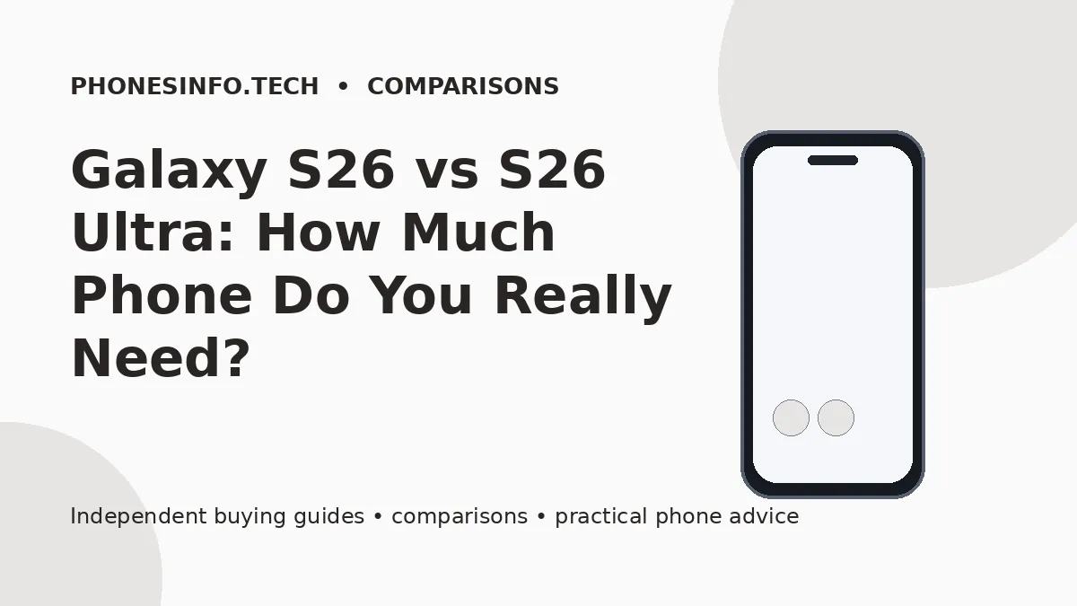 Galaxy S26 vs S26 Ultra: How Much Phone Do You Really Need?