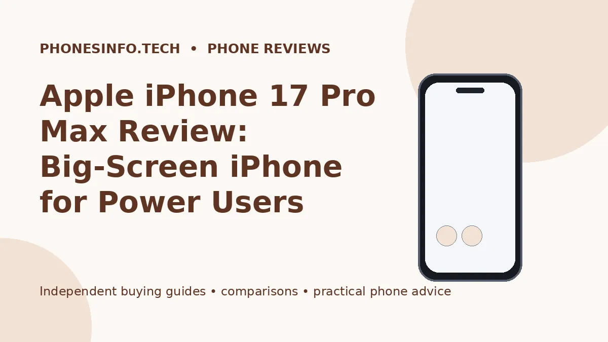 Apple iPhone 17 Pro Max Review: Big-Screen iPhone for Power Users