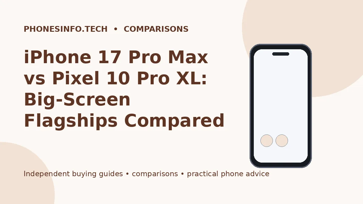 iPhone 17 Pro Max vs Pixel 10 Pro XL: Big-Screen Flagships Compared