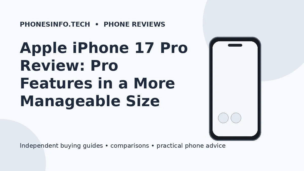 Apple iPhone 17 Pro Review: Pro Features in a More Manageable Size