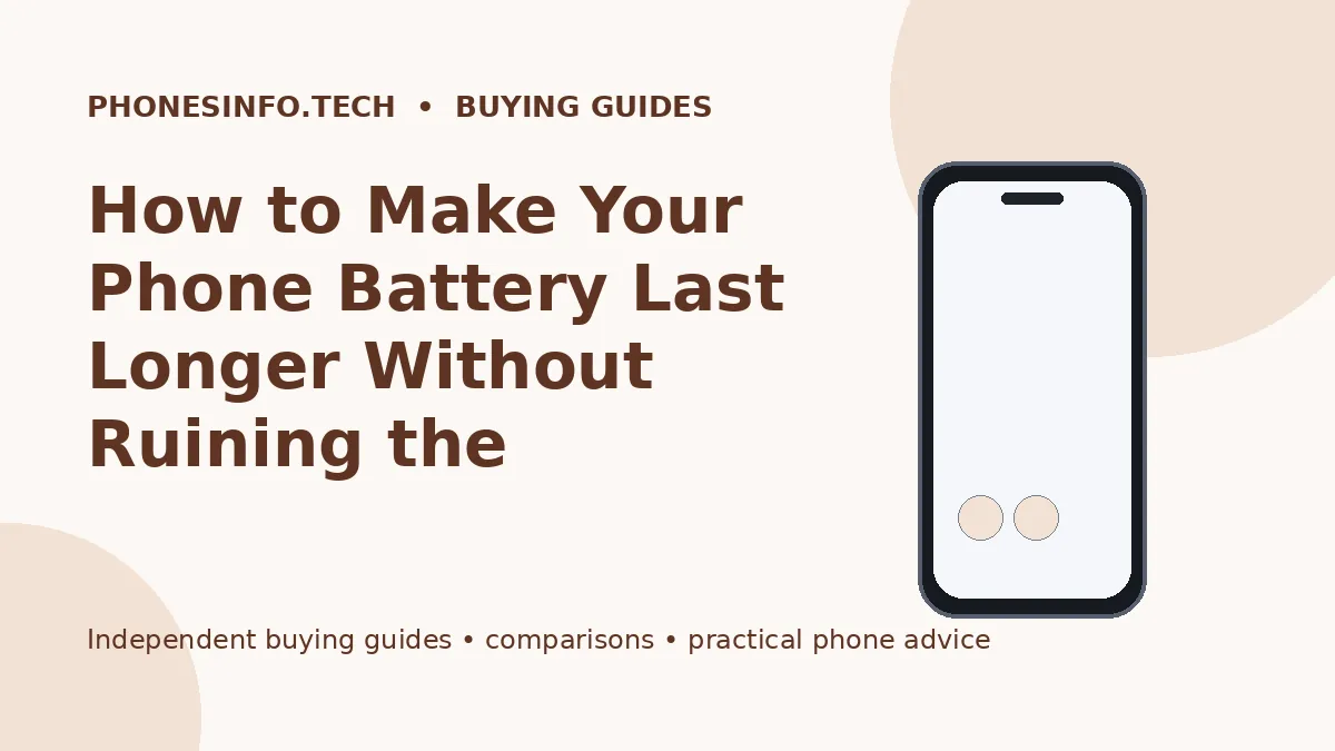 How to Make Your Phone Battery Last Longer Without Ruining the Experience