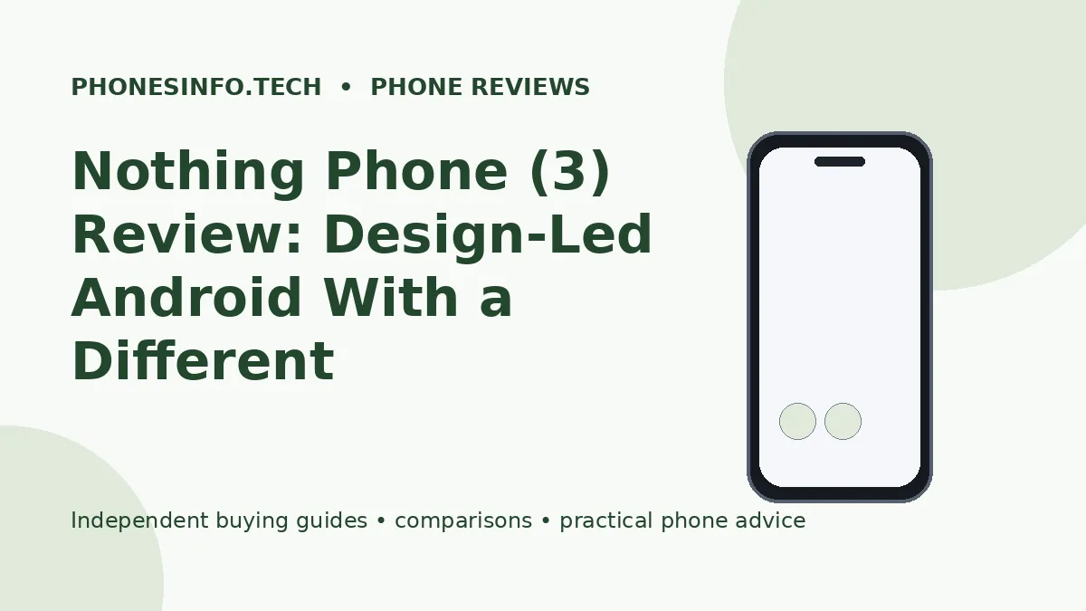 Nothing Phone (3) Review: Design-Led Android With a Different Personality