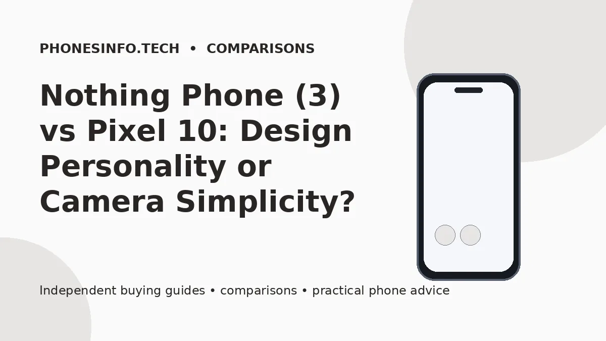 Nothing Phone (3) vs Pixel 10: Design Personality or Camera Simplicity?