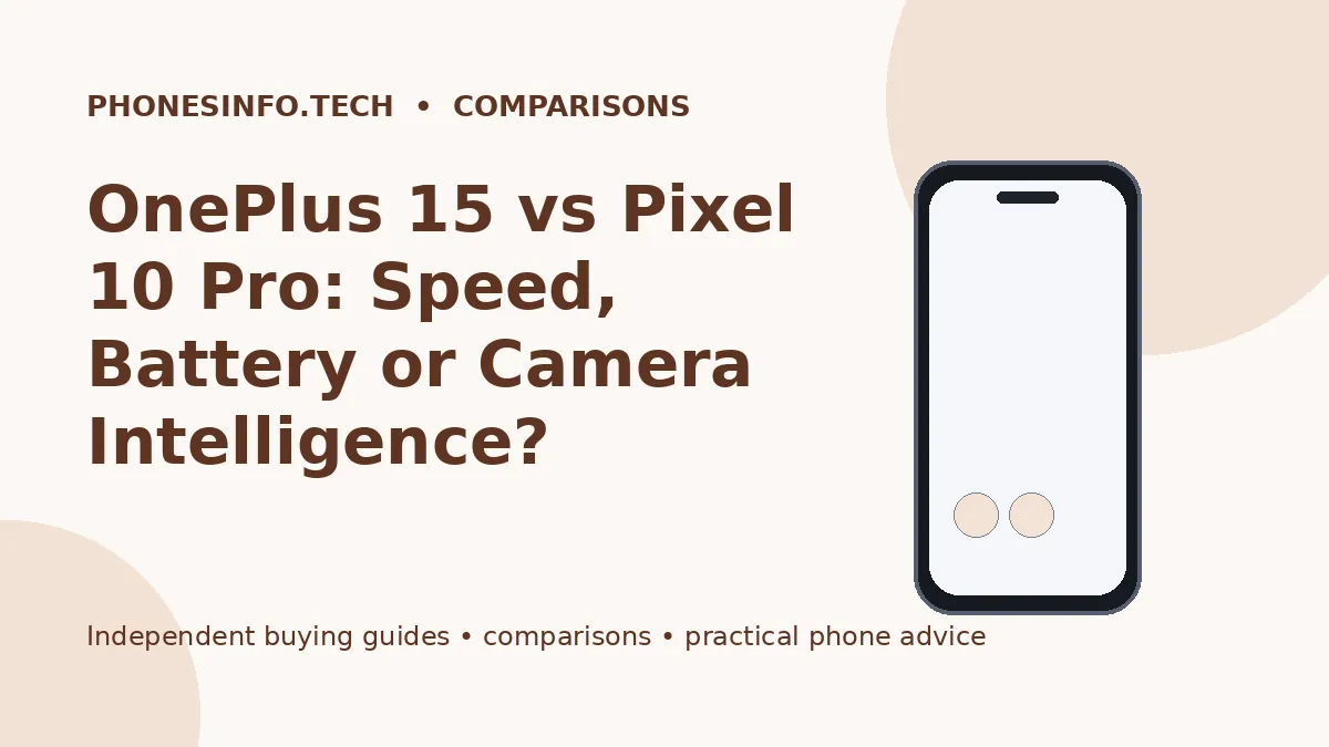 OnePlus 15 vs Pixel 10 Pro: Speed, Battery or Camera Intelligence?