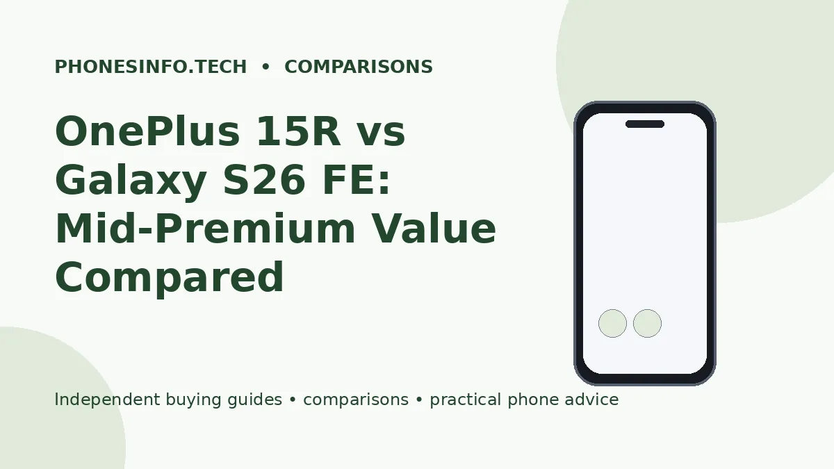OnePlus 15R vs Galaxy S26 FE: Mid-Premium Value Compared