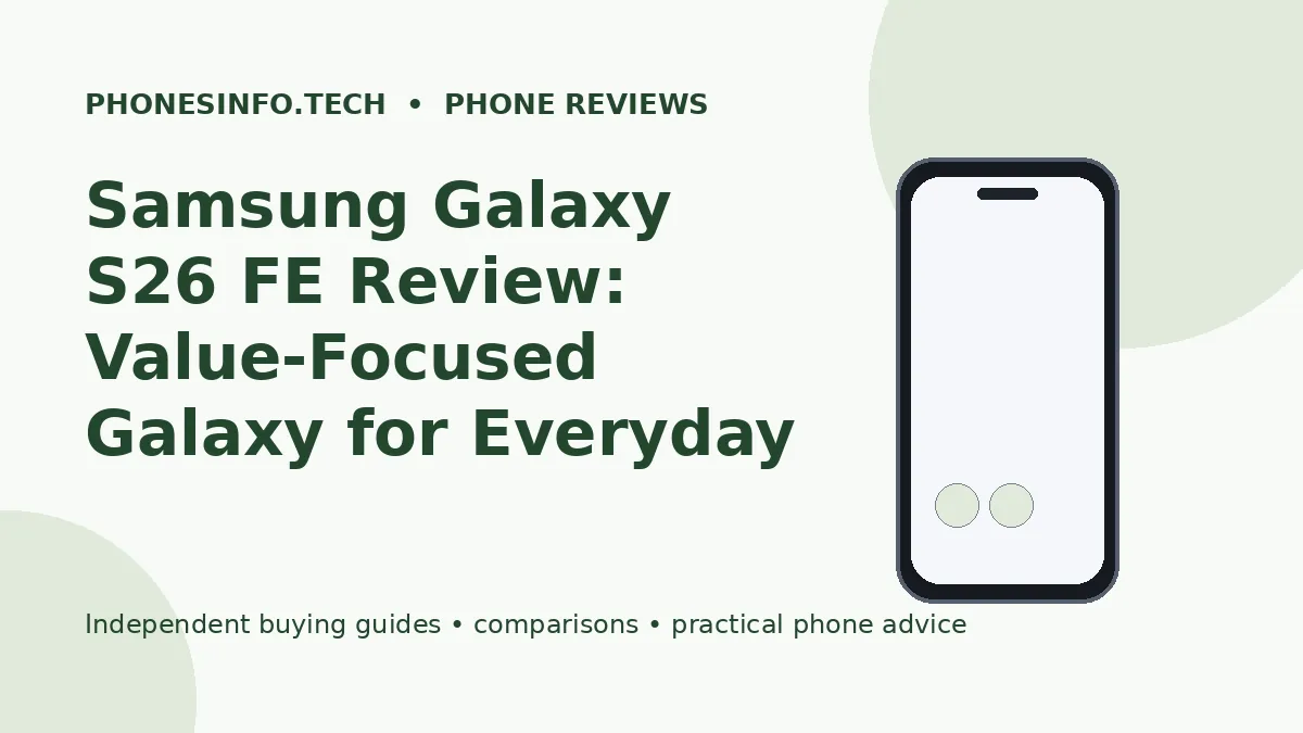 Samsung Galaxy S26 FE Review: Value-Focused Galaxy for Everyday Buyers