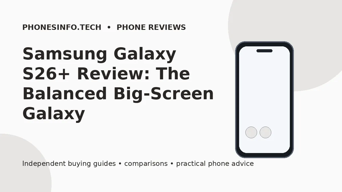 Samsung Galaxy S26+ Review: The Balanced Big-Screen Galaxy