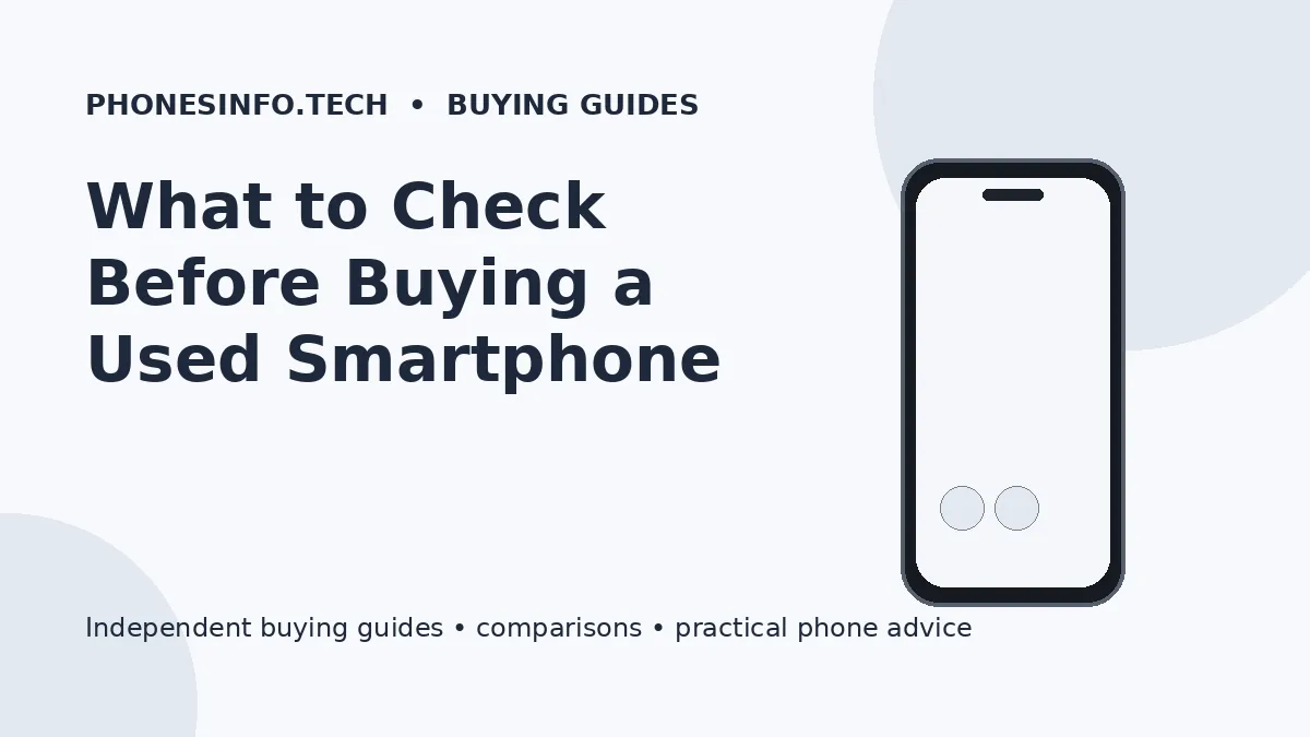 What to Check Before Buying a Used Smartphone