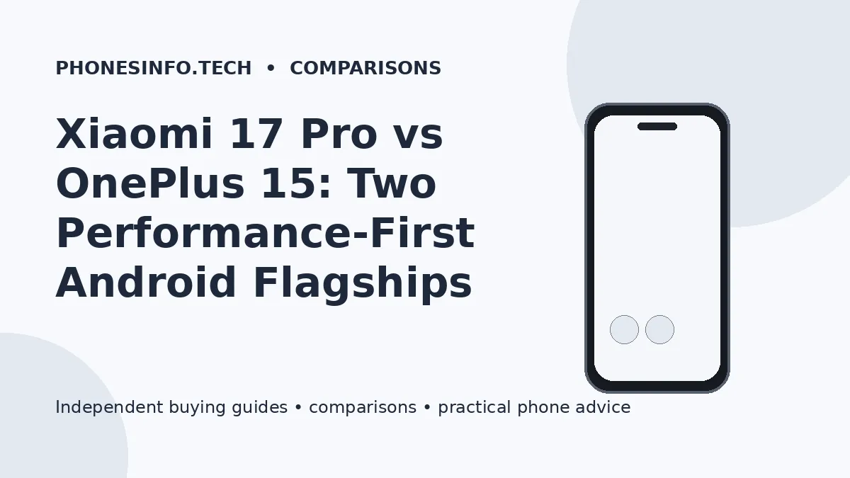 Xiaomi 17 Pro vs OnePlus 15: Two Performance-First Android Flagships