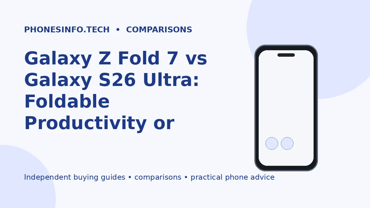 Galaxy Z Fold 7 vs Galaxy S26 Ultra: Foldable Productivity or Classic Flagship?